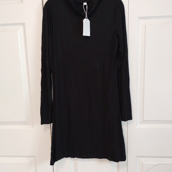 NWT midi black mock neck long sleeve dress - Picture 6 of 6